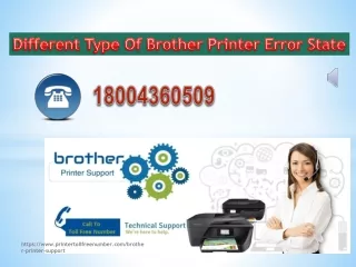different type of brother printer error state