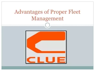 Advantages of Proper Fleet Management