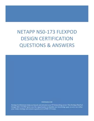 netapp ns0 173 flexpod design certification