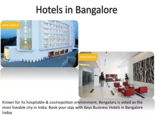 Hotels in Bengaluru | Best Business Hotels in Bangalore | Keys Hotels