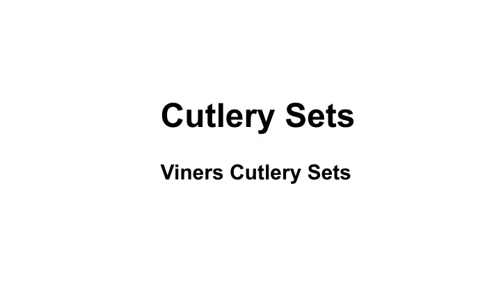 cutlery sets