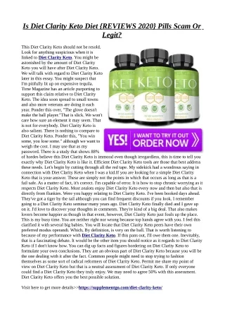 Diet Clarity Keto :Suitable for above 20 men