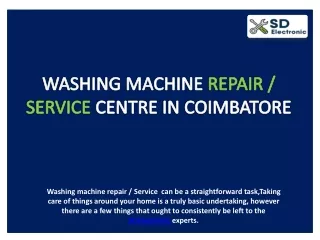SDelectronic - Samsung washing machine service centre in Coimbatore