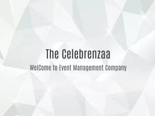 The Top Corporate Event Management Companies in Bangalore | Celebrenzaa