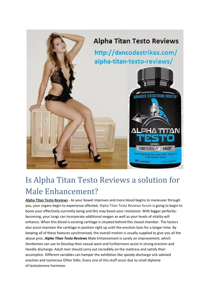 is alpha titan testo reviews a solution for male