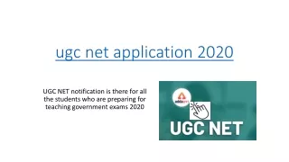 ugc net application form 2020