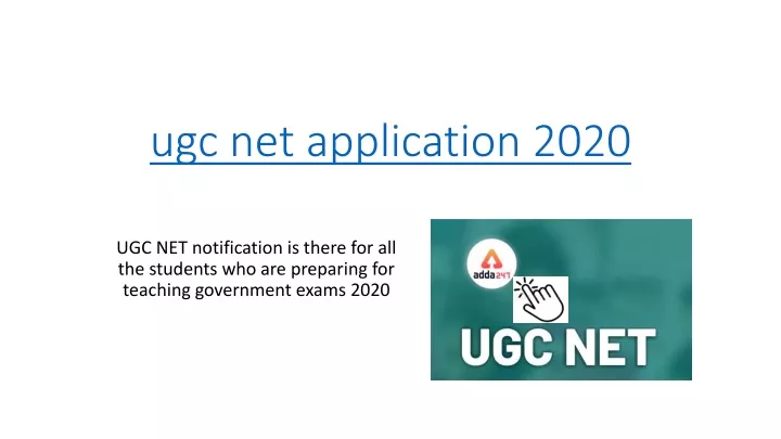 ugc net application 2020