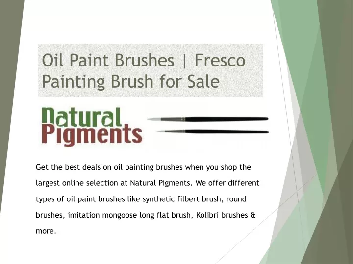 oil paint brushes fresco painting brush for sale