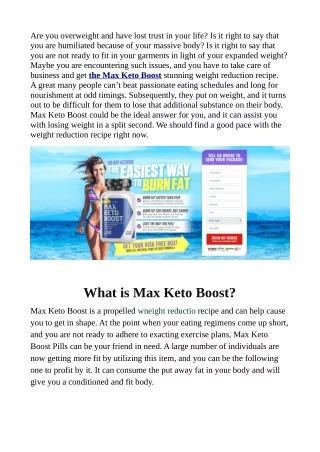 Max Keto Boost Reviews:-side effects, price,scam, pills,benefits & where to buy?
