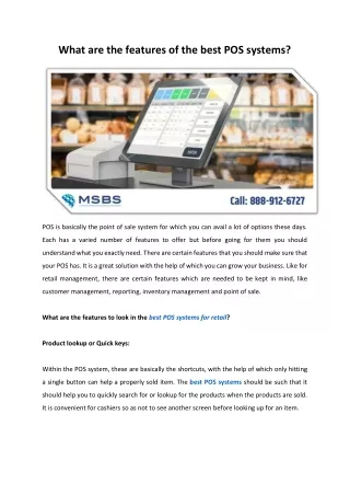 What are the features of the best POS systems?