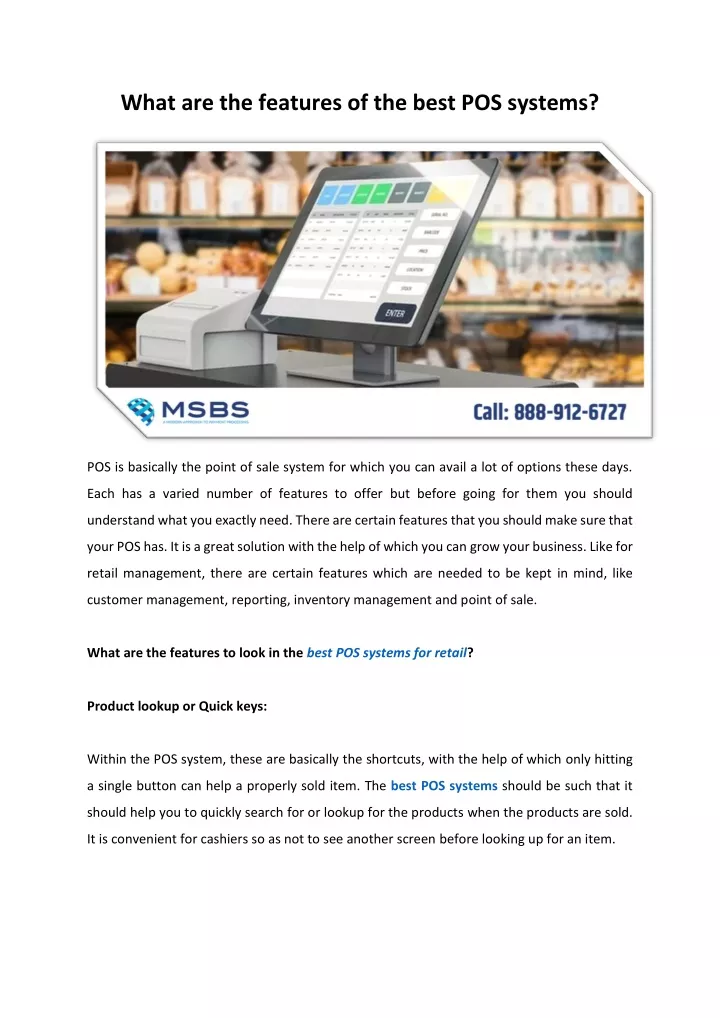 what are the features of the best pos systems