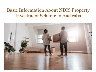 Basic Information About NDIS Property Investment Scheme in Australia
