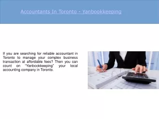 Accountants In Toronto Yanbookkeeping