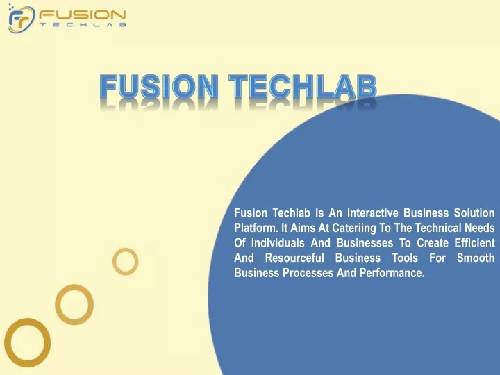 fusion techlab is an interactive business