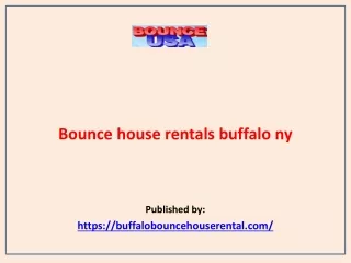 Bounce house rentals buffalo ny