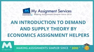 an introduction to demand and supply theory