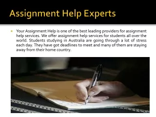 Assignment Help Experts - Yourassignmenthelp
