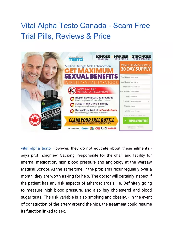 vital alpha testo canada scam free trial pills