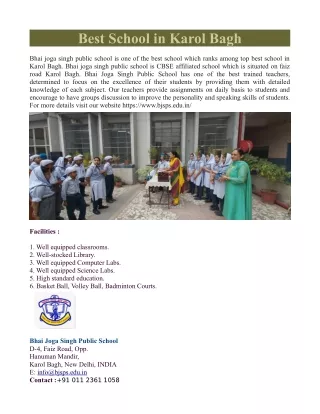best school in karol bagh