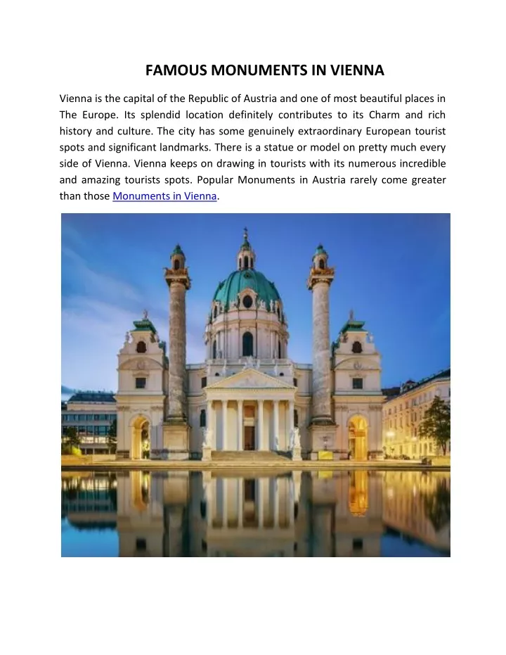 famous monuments in vienna