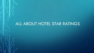 All About Hotel Star Ratings