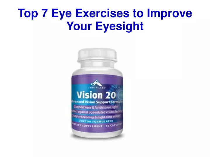 top 7 eye exercises to improve your eyesight