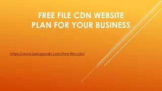 A Free File CDN Website Plan