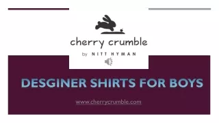 Designer Shirts for Boys - Cherry Crumble by Nitt Hyman