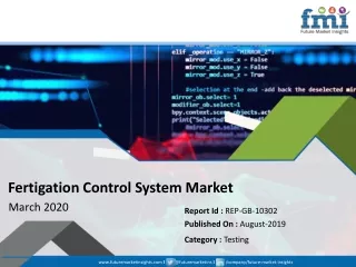 fertigation control system market march 2020
