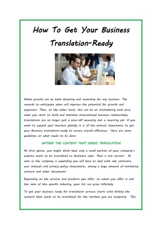 How To Get Your Business Translation-Ready
