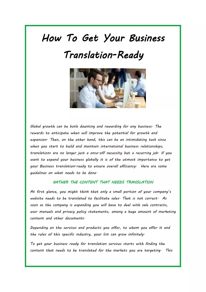 how to get your business translation ready