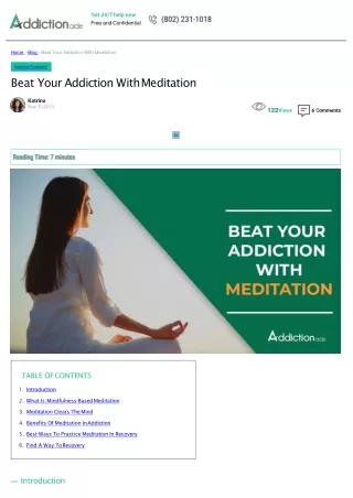 Beat Your Addiction With Meditation