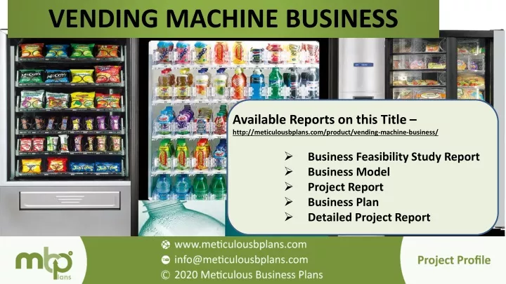 vending machine business powerpoint presentation