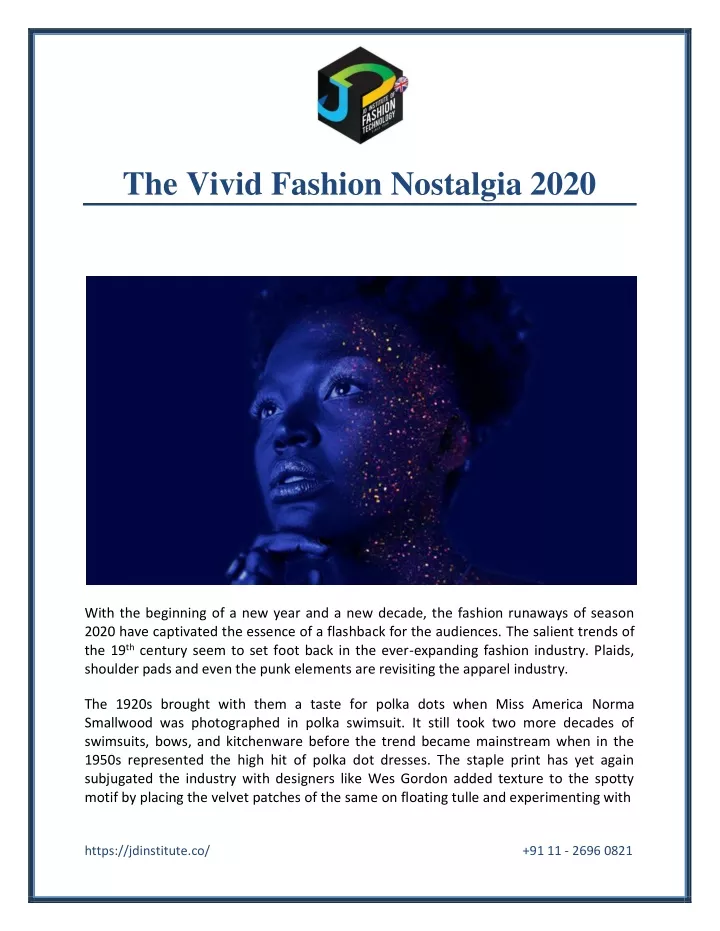 the vivid fashion nostalgia 2020