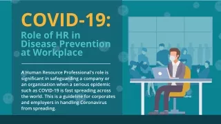 covid 19 role of hr  in disease prevention at workplace