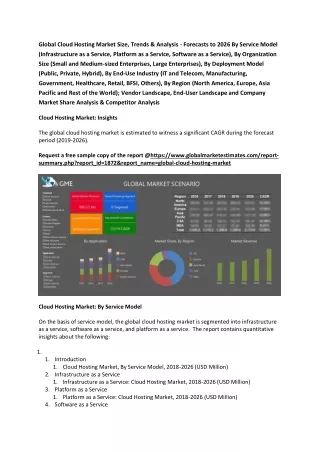 global cloud hosting market size trends analysis
