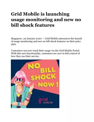 grid mobile is launching usage monitoring
