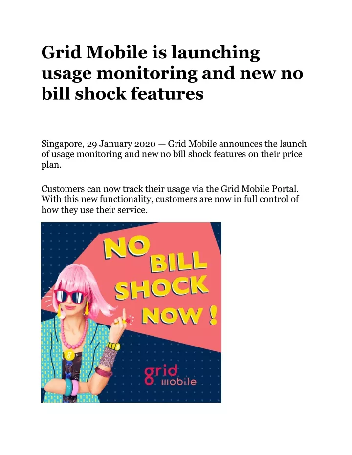 grid mobile is launching usage monitoring