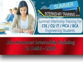 Summer Training in Delhi