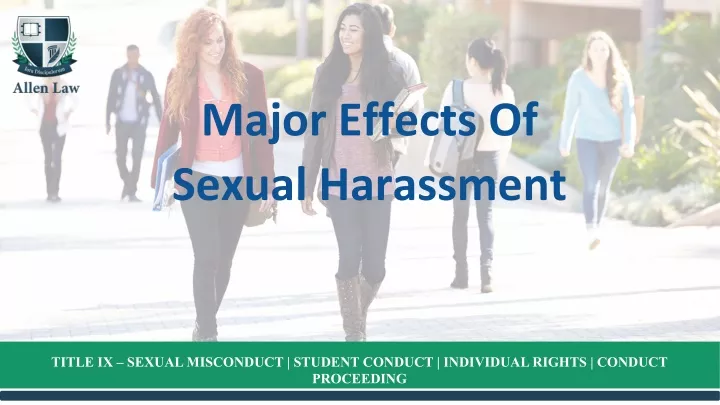 major effects of sexual harassment