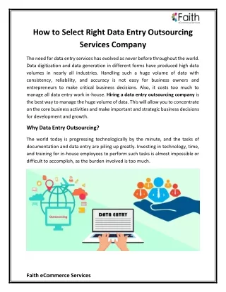 how to select right data entry outsourcing