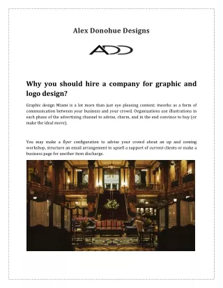 Why you should hire a company for graphic and logo design?