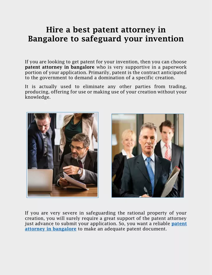 hire a best patent attorney in bangalore