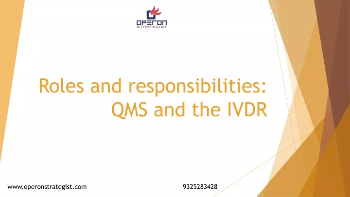roles and responsibilities qms and the ivdr