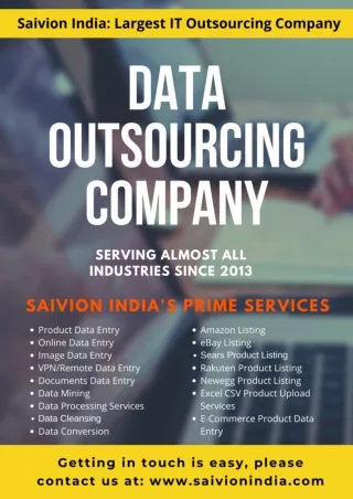 Data Outsourcing Company | IT Outsourcing Company | Saivion India