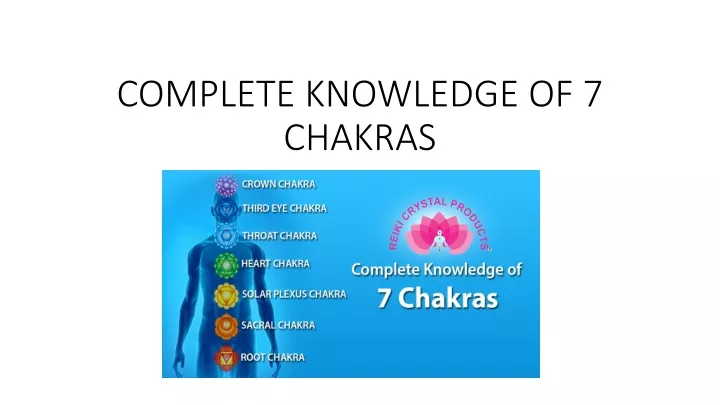 complete knowledge of 7 chakras