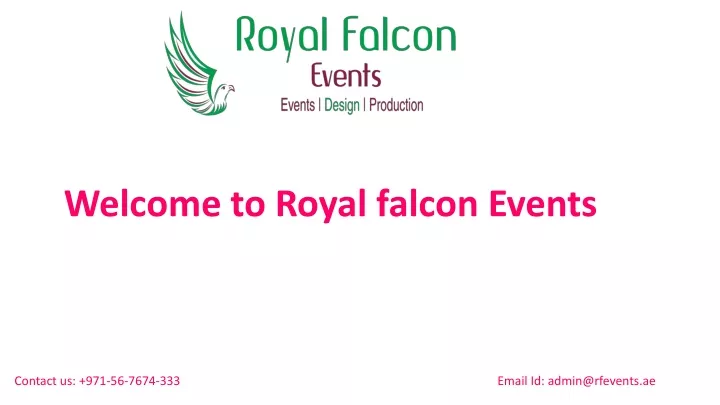 welcome to royal falcon events