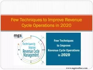 few techniques few techniques to improve revenue