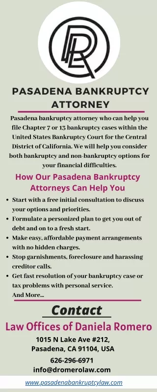 Pasadena Bankruptcy Attorney