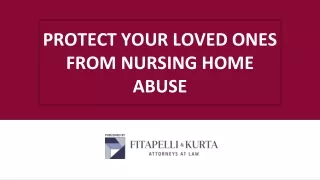 Protect Your Loved Ones From Nursing Home Abuse